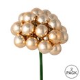 thumbnail image 3 of Vickerman 6" Café Latte Shiny Ball Ornament Christmas Pick, Pack of 2, 3 of 3