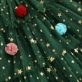 thumbnail image 6 of Little Girl Christmas Tree Dress Toddler Star Sequin Layered Tulle Tutu Dress Kids Pompom Embroidery Cake Smash Outfits Dresses, 6 of 8