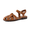 Cognac, variant on Cushionaire Benny Closed Toe Fisherman Womens Sandals - Flat Dressy Comfortable Sandals for Women with Adjustbale Ankle Strap