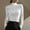 White, variant on AXXD Basic Fashion Tops for Women Trendy Summer 2024 Turtle Necks Winter Bottomed Double-sided Long Sleeve Clothes Tops