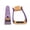 Barrel Racer Purple, variant on Horse Western Purple Aluminium Engraved Barrel Racer Angled Stirrups 51151PR