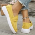 thumbnail image 6 of longantii Orthopedic Casual Shoes for Women Arch Support Slip on Non Slip Nurse Shoes Wide Width Knitted Mesh Stretch Hiking Shoes Soft 2026 New Orthopedic Shoes Yellow, 6 of 7