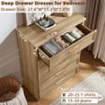 thumbnail image 6 of Joaxswe 5 Drawer Dresser for Bedroom, Wood Oak Dresser with Wide Drawers and Metal Handles, Modern Dresser Chest for Bedroom, Living Room, Entryway, 6 of 12