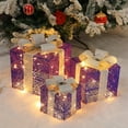 thumbnail image 2 of EUDIDV Xmas Tree Decor Christmas Light Up Gift Boxes For Christmas Decorations Three Different Size Of Gift Box With Warm LED Lights Xmas Indoor Christmas Products, 2 of 7