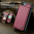 thumbnail image 7 of ShieldPlus for iPhone SE 3rd Gen & 2nd Gen, iPhone 8 & iPhonoe 7 Wallet Case with RFID Blocking Card Holder,Durable Kickstand Shockproof Phone Case for iPhone SE 2022 /2020 / iPhone 8/7 4.7",Winered, 7 of 7