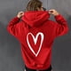 thumbnail image 4 of Gibobby Sudadera con capucha mujer, Sudaderas de manga larga con capucha para mujer, suéteres de forro polar, sudaderas con capucha Y2k con bolsillos(Rojo,XG), 4 of 5