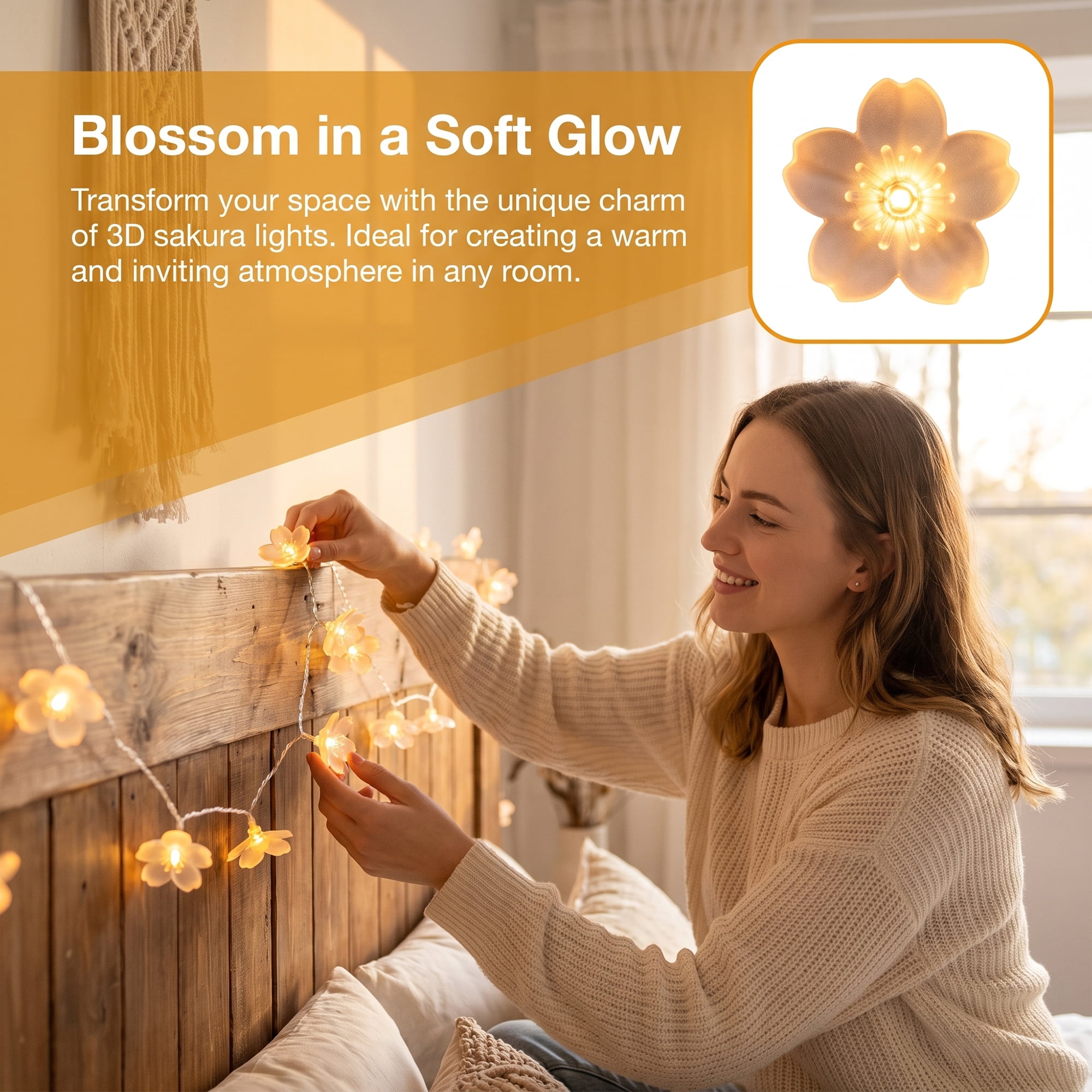 Unique Bargains Decorative Indoor Aesthetic Botanical Fairy Lights 9.8 ft Battery Operated