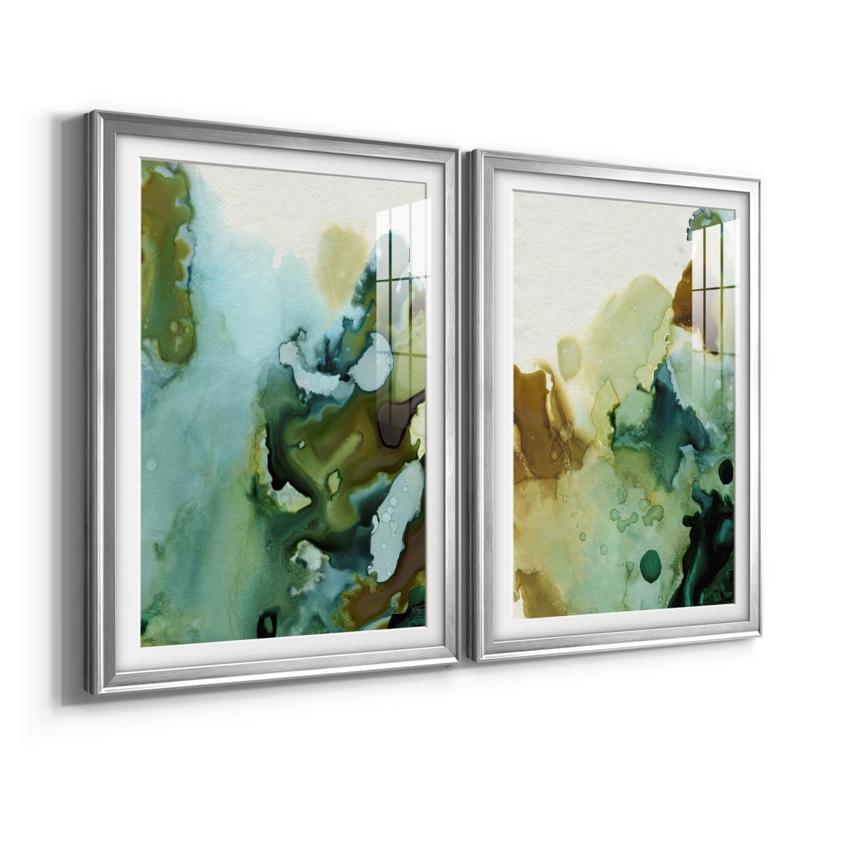 Wexford Home Water and Earth I Premium Framed Print, 30.5" x 42.5" - Ready to Hang, Silver (Set of 2)
