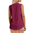 thumbnail image 3 of Camisetas sin mangas con cuello en V, chalecos casuales sin mangas con cuello en V, camisetas sin mangas cómodas de verano para mujer, camisetas sin mangas sólidas de rendimiento, 3 of 5