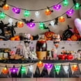 thumbnail image 6 of [Timer] 2 Pack Halloween Lights Total 23Ft 60 LED Pumpkin Bat Spider Ghost Halloween String Lights Battery Operated, 8 Modes Waterproof Indoor Outdoor Halloween Decorations Lights Home Window Décor, 6 of 8
