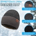 thumbnail image 7 of FZ FANTASTIC ZONE Men Women Winter Knit Hat Beanie Long Scarf Touchscreen Gloves Set Skull Cap Neck Warmer Gloves Set with Fleece Lined,Dark Grey, 7 of 7