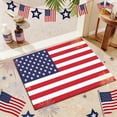 thumbnail image 6 of Anhility 4th of July Bathroom Rug Non Slip Bath Carpet Red Blue White Star Stripe Door Mat for 250th Anniversary Patriotic Independence Day Home Decoration, 24"x16", 6 of 6