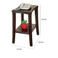thumbnail image 5 of 24 Inch Wood and Melamine Chairside Table, Curved Top, 1 Shelf,Cocoa Brown, 5 of 5
