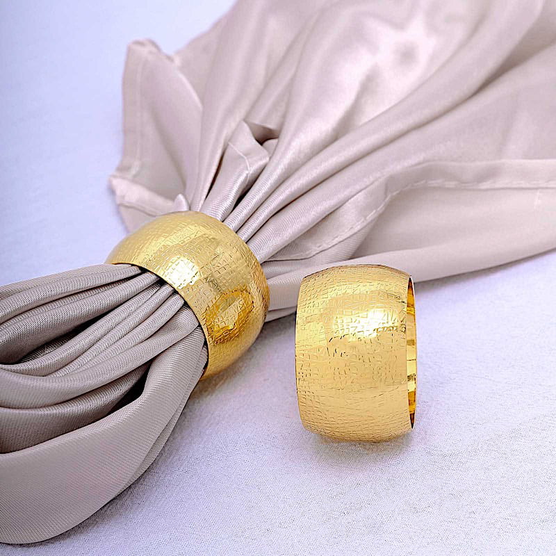 Silver, Set of 2 Metal Spiral Napkin Rings Gold Silver Table Linen Holders Home Restaurant Heavy Weight