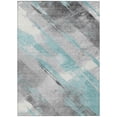 thumbnail image 2 of Addison Rugs Chantille Indoor/Outdoor Transitional Stripes Teal Washable Rectangle Rug, 10' x 14', 2 of 6