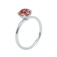 thumbnail image 3 of Women's 1.20 Ctw Pink Round Moissanite Solitaire Ring in 10K White, Rose, and Yellow Gold, 3 of 7