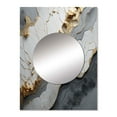 thumbnail image 2 of Designart "White And Gold Pottery In Minimalist Style" Abstract Spirals Mirror Wall Decor - Modern White Abstract Mirror Wall Art For Bathroom - 32" x 24" Inch, 2 of 5