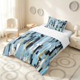 thumbnail image 2 of Manfei Ombre Brushstroke Twin Comforter Sets, Blue Tone Gradient Bedding Set, Reversible 2 Pieces, 1 Comforter and 1 Pillowcase, 2 of 6