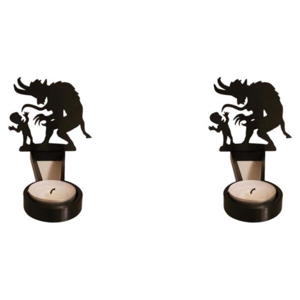 Moyic Candelabros hechos de hierro con artesanía exquisita para decoración de Halloween candelabro de casa embrujada A A 2Conjunto