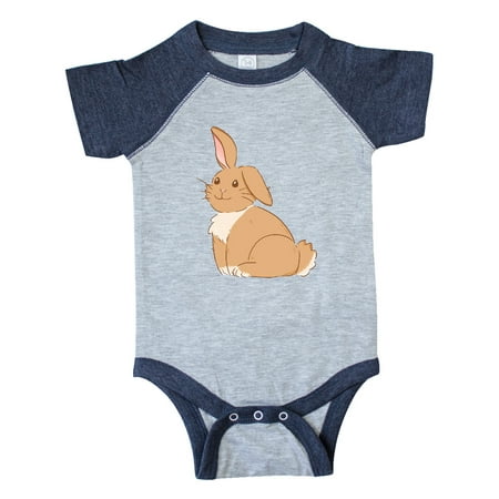 

Inktastic Easter Cute Floppy Ear Brown Bunny Gift Baby Boy or Baby Girl Bodysuit