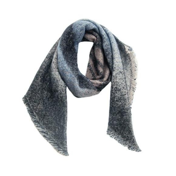 Aayomet Wool Scarf Women Cozy Womens Autumn Winter Casual Knit Scarf With Thick Circle Pattern (Dark Gray, One Size)