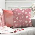 thumbnail image 6 of Valentine''s Day Pillow Covers 18x18 Inch Set of 2 White Hearts Decor Pink Throw Pillow Covers Valentine''s Day Cushion Case Decoration for Sofa Couch, 6 of 6