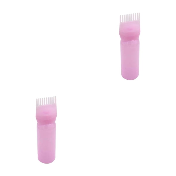 Vogacara de tinte para el cabello de 120ML, aplicador de botella recargable de plástico, dispensador de peine, herramienta de rosado 2piezas