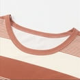 thumbnail image 2 of DavidCloth Womens Comfortable Stripe Gradient Pure Ladies Summer Pajamas Color Imitation Matching Pajamas for Family Cotton Pajamas Women's Casual Loose Cotton Womens Pajamas Long Sleeved Trouser, 2 of 6