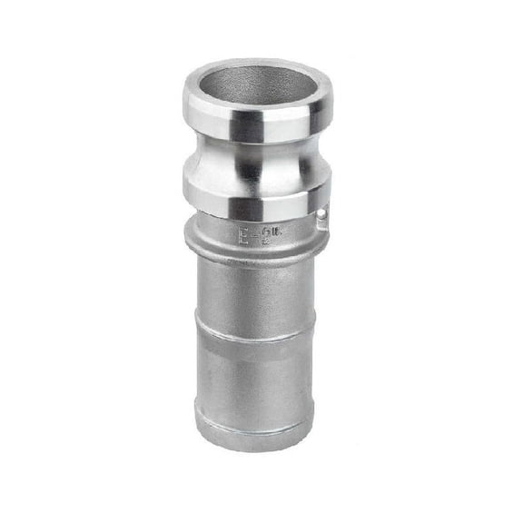 1/2 inch to 4 inch Type E Male Camlock Stainless Steel 304 Trash Pump Adapter with Hose Barb