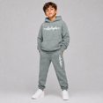 thumbnail image 2 of RUTAYY Boys 2 Piece Set City Graphic Long Sleeve Pullover Hoodie Jogger Pants Cozy Hooded Tracksuit Casual Everyday Wear, Grey, 2 of 6