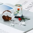 thumbnail image 2 of PEACNNG 2 Pack Mini Rose Model Ornament Artificial Bouquet White Roses, 2 of 8