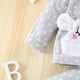 thumbnail image 4 of Ropa Para Niñas Pequeñas, Traje De Otoño Invierno Para Niños, Tops De Animales De Manga Larga, Pantalones De Lunares Odeerbi LM103-160, 4 of 9