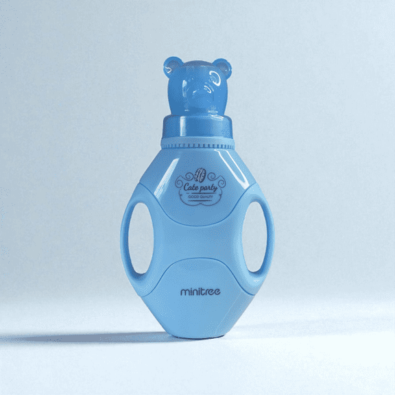 Minitree REGULAR NECK FEEDING BOTTLE WITH HANDLE, 270ml (Blue ) Pack of 2