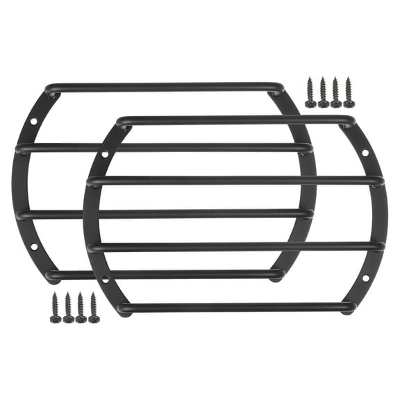 Unique Bargains Universal Iron Black 8" Speaker Grill Bar Audio Speaker Subwoofer Grill Grille 8 Inch 4 Bar 2 Set