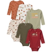 Gerber Gender Neutral Long Sleeve Onesies, 6-Pack, Sizes Newborn - 18 Months