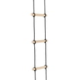 thumbnail image 2 of Machrus Swingan 6 Steps Gymnastic Climbing Rope Ladder with black rope - Fully Assembled, 2 of 6