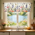 thumbnail image 4 of Watercolor Wildflower Butterfly Print Short Cafe Curtain,Light Filtering Washable Half Window Tier,Valance Curtain for Kitchen,Cafe,Laundry Home Decor, 4 of 6