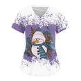 thumbnail image 1 of Uniforme de Enfermería de Navidad para mujer, blusa de trabajo, camiseta de manga corta con cuello en V, ropa de enfermería, Tops de túnica para enfermeras, 1 of 5