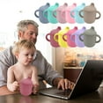 thumbnail image 6 of Silicone Sippy Cup & Training Cup for Baby - No Spill Toddler Cup with Duckbill Lid, Anti-Fall Double Handles, Dishwasher & Microwave Safe | Infant Learning Drink Cup & Snack Cup with Straw, 6 of 6