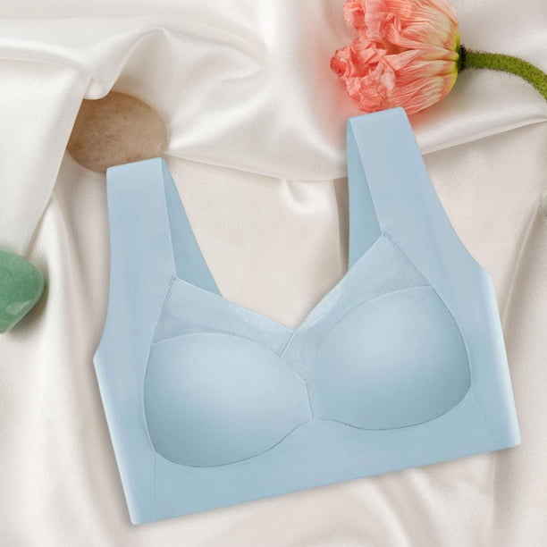 sin costuras para mujer, ropa interior, lencería, cómodas barras de correa  ancha, bralette sin costuras, es diarios, jersey para Azul claro Salvador  - Main Image