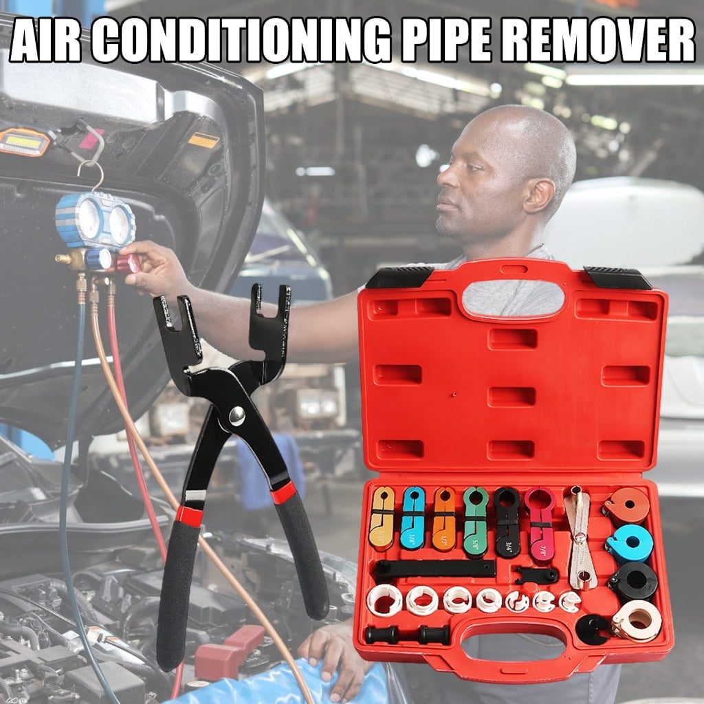 24Pcs Professional HVAC Line Quick Disconnect Tool Set For Auto Refrigerant Removal