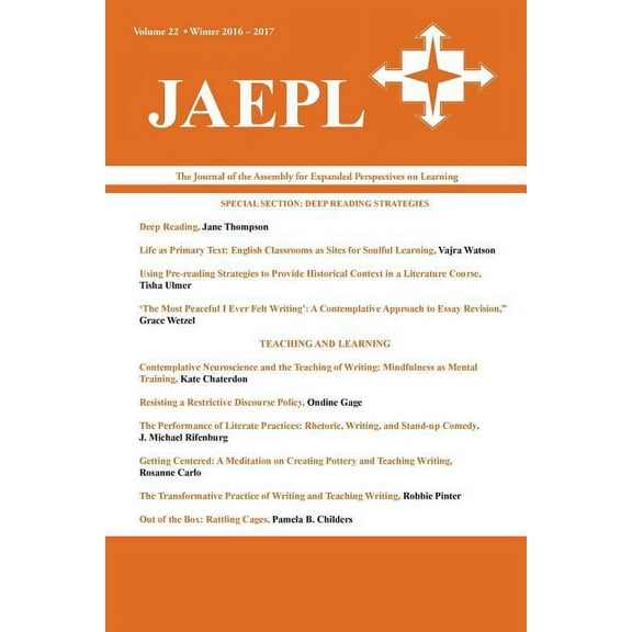 Jaepl: The Journal of the Assembly for Expanded Perspectives on Learning (Vol. 22, 2016-2017), (Paperback)