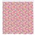 thumbnail image 2 of Ambesonne Butterfly Shower Curtain, Flying Animal Pattern, 69"Wx84"L, Hot Pink Yellow Green, 2 of 4