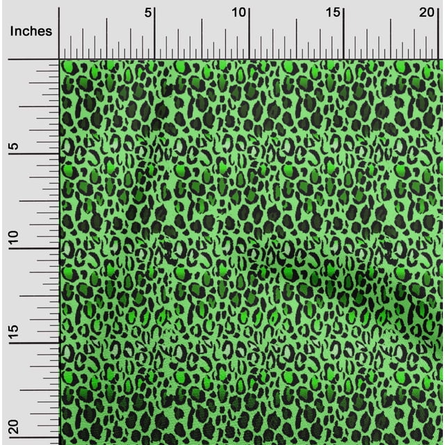 oneOone Polyester Spandex Green Fabric Animal Skin Sewing Craft Projects Fabric Prints By Yard 56 Inch Wide-PYN