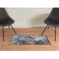 thumbnail image 2 of 2' x 3' Blue and Pink Abstract Power Loom Area Rug, 2 of 4