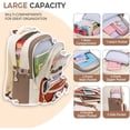 thumbnail image 4 of 26.5 L Fashion Large-Capacity Backpack for Women, College Student Laptop Backpack with Multiple Anti-Theft Pockets, Waterproof,Cute Preppy-Style Backpack for Campus,Travel,Work, 4 of 8