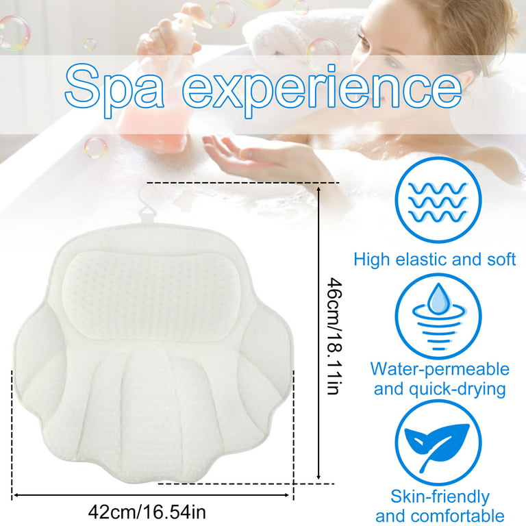  Bath Pillow (Ultra Soft), Luxury Bath Tub Pillow