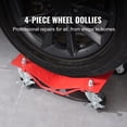 thumbnail image 2 of KFFKFF Heavy-Duty Steel Wheel Dolly Set, 8000 lbs Capacity Vehicle Mover with Brakes, Designed for Cars, Trucks, Trailers, Motorcycles, and Boats, Set of 4, Red, 2 of 9