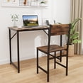 thumbnail image 2 of Gymax Set of 2 Dining Chairs w/Metal Legs Slanted Back Wide Seat for Living Room, 2 of 9