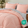 thumbnail image 4 of RUIKASI 7 Pieces Pink/Light Grey King Bed Comforter Set with Sheets - Bed in a Bag with Comforter and All Season Sheets, Pillowcases, 4 of 6